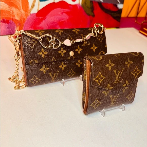 Louis Vuitton Monogram Bundel Saraha wallet and Elise web of two - Picture 13 of 13